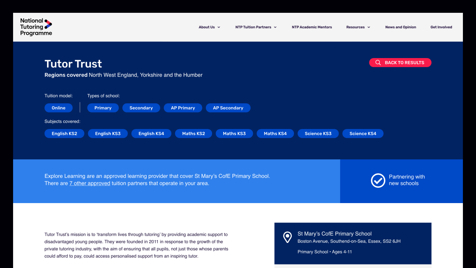 National Tutoring Programme